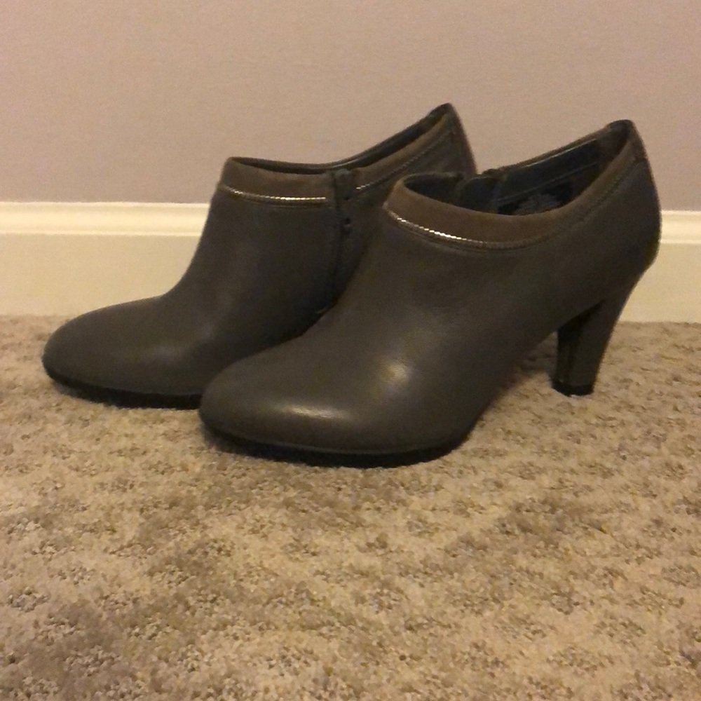 Grey Anne Klein booties